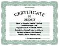 Certificate of Deposit design