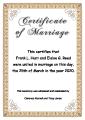 Certificate of Marriage design