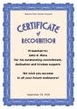 Certificate of Recognition design