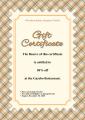 Gift Certificate 1 design