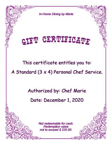 Gift Certificate 2 template