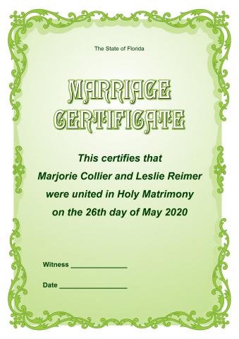 Marriage Certificate template