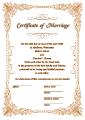 Wedding Certificate design
