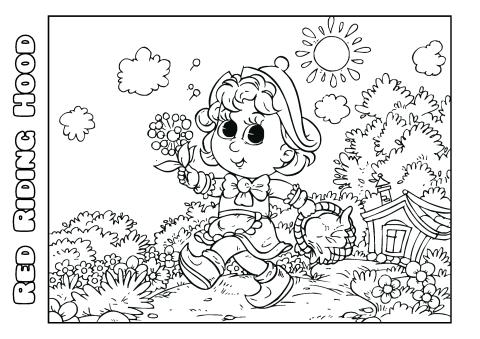 Red Riding Hood 2 coloring book template
