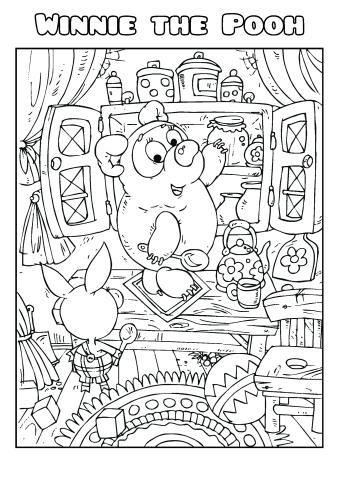 Winnie the Pooh coloring book template