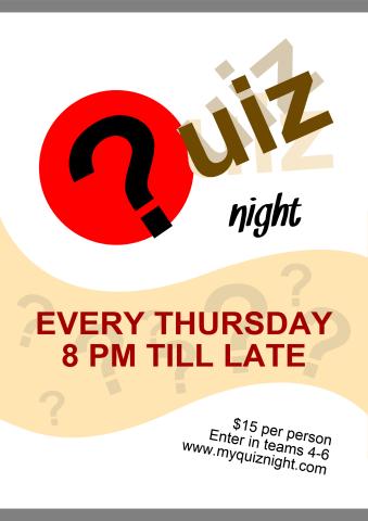 Quiz Night 1 poster template