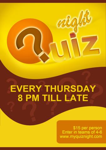 Quiz Night 2 poster template