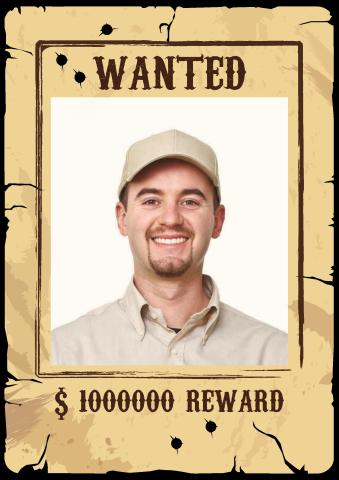 Old West Wanted 2 poster template