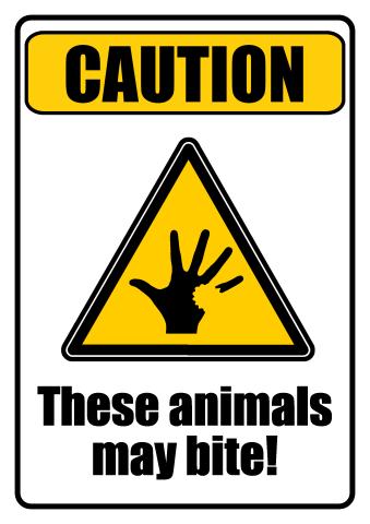 Dangerous Animals sign template