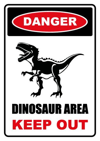 Dinosaur Area sign template