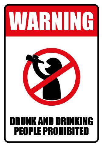 No Alcohol sign template