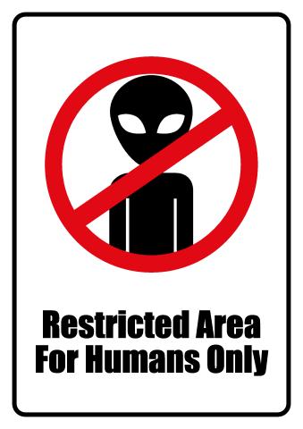 Restricted Area sign template