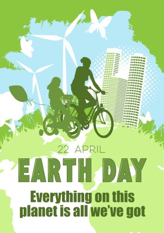 Earth Day 1 poster template