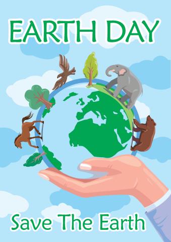 Earth Day 2 poster template