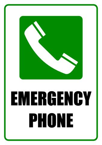 Emergency Telephone sign template