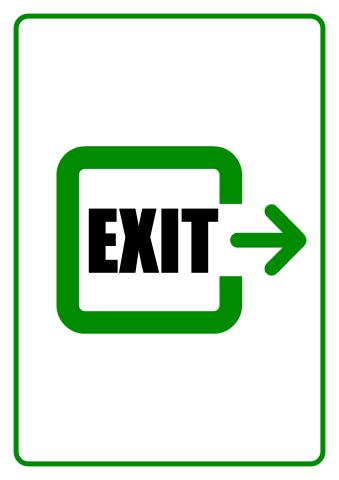 Exit sign template