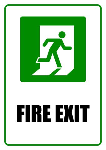 Fire Exit sign template