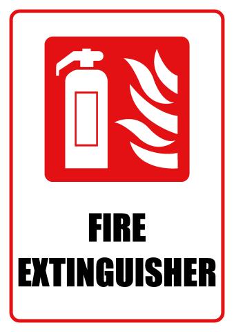 Fire Extinguisher sign template