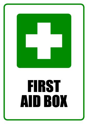 First Aid Box sign template