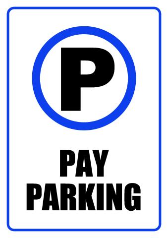 Parking sign template