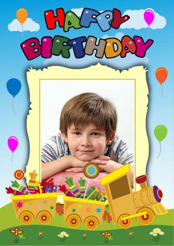 Kids Birthday 5 poster template