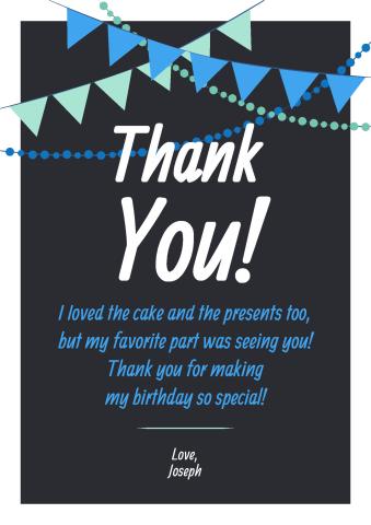 Thank You poster template