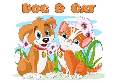 Dog & Cat poster template