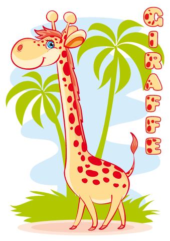 Giraffe poster template