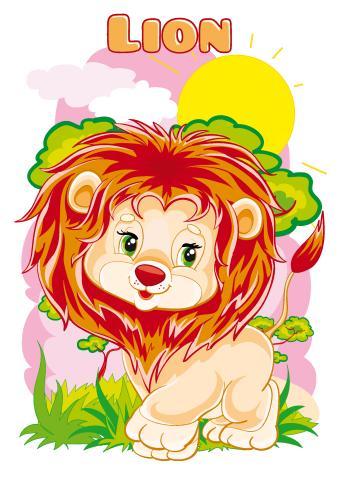 Lion poster template