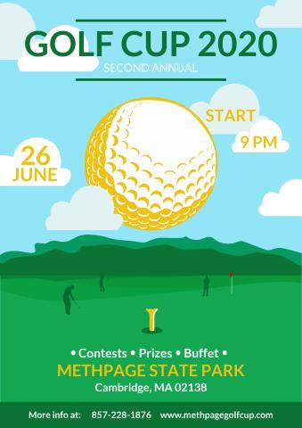 Golf Cup poster template