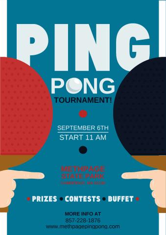 Ping Pong Tournament poster template