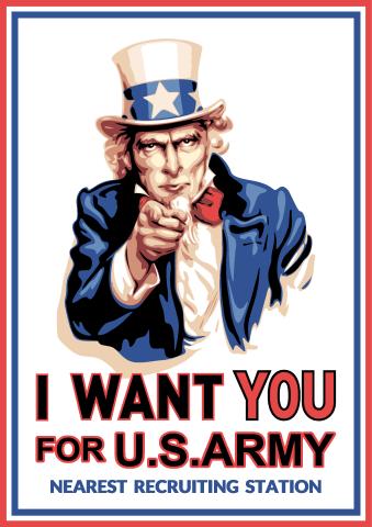 I Want You poster template