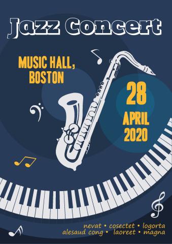 Jazz Concert 1 poster template