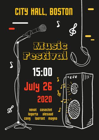 Music Festival 3 poster template