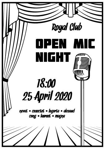 Open Mic Night poster template