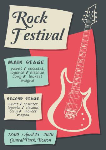 Rock Festival poster template