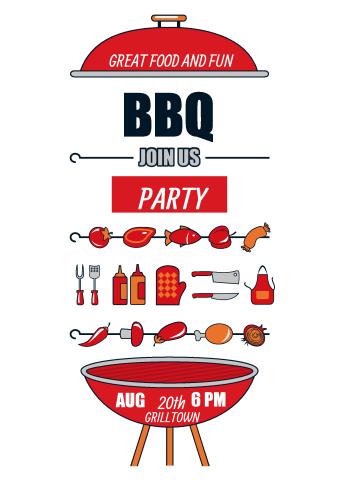 BBQ Party poster template