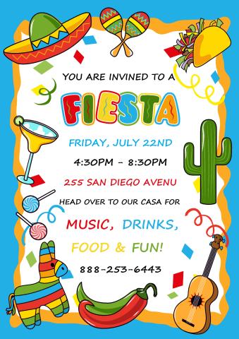 Fiesta Party 1 poster template