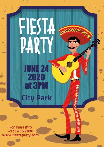 Fiesta Party 2 poster template