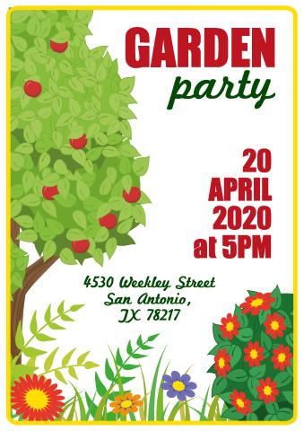 Garden Party poster template