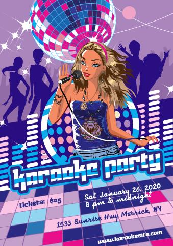 Karaoke Party 1 poster template