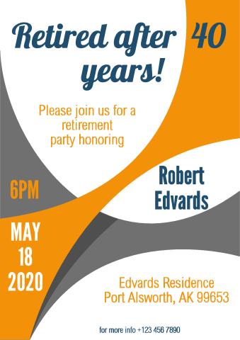 Retirement Party 1 poster template