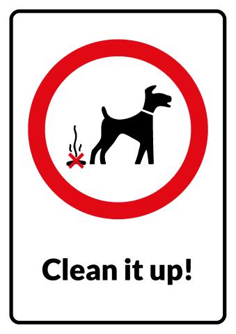 Clean It Up sign template
