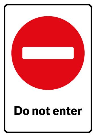 Do Not Enter sign template