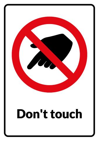 Do Not Touch sign template