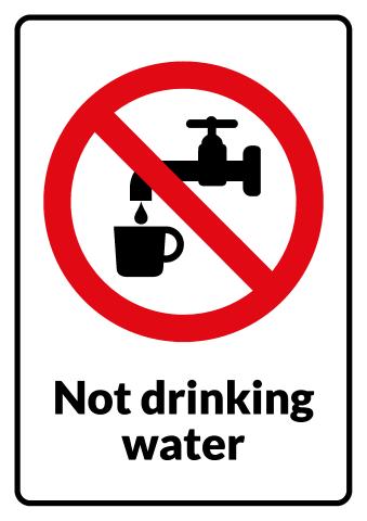 No Drinking sign template
