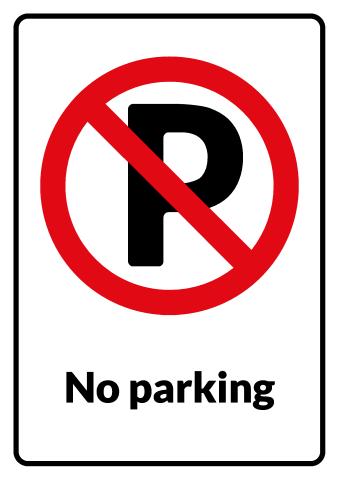 No Parking sign template