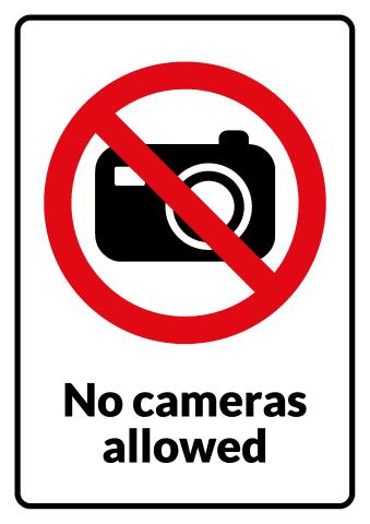 No Photography sign template