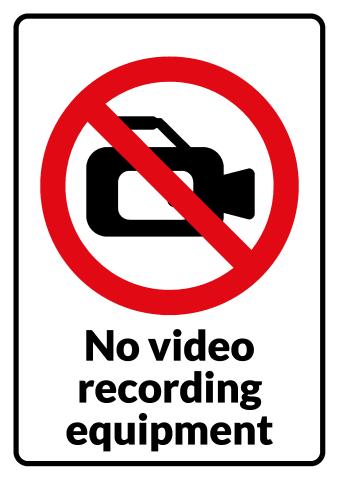 No Video sign template