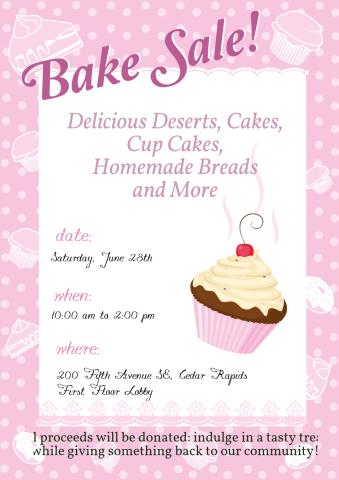 Bake Sale poster template